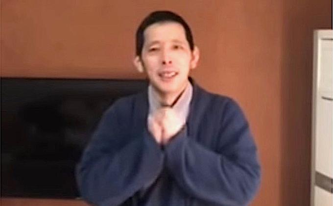 武汉市民方斌拍“五分钟拖出八具尸体”,在2月9日下午再度被警方带走。(图片来源:Youtube截图)